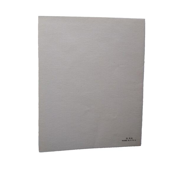 Christmas Greeting Card Vintage Mid Century Modern Decorated Wreath Snow Covered - Picture 3 of 3